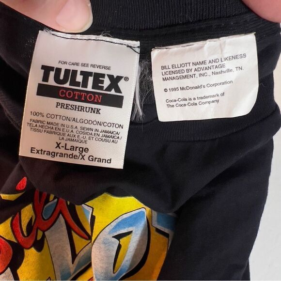 Bill Elliott NASCAR thunderbird McDonald's collab vtg 1995 to men's xl - Picture 3 of 14